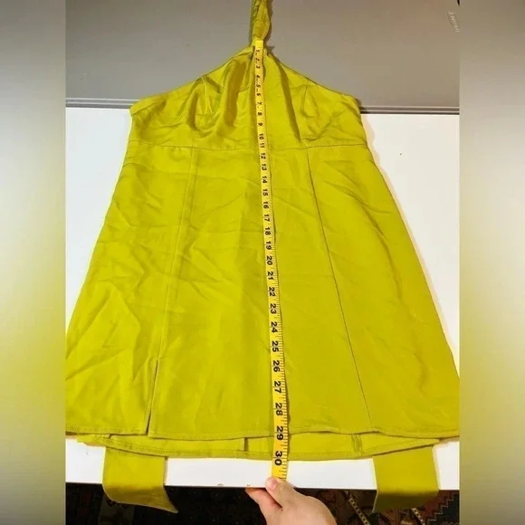 Urban Outfitters Jillian Satin Halter Mini Dress in Light Green Size Large NWOT - Picture 6 of 13
